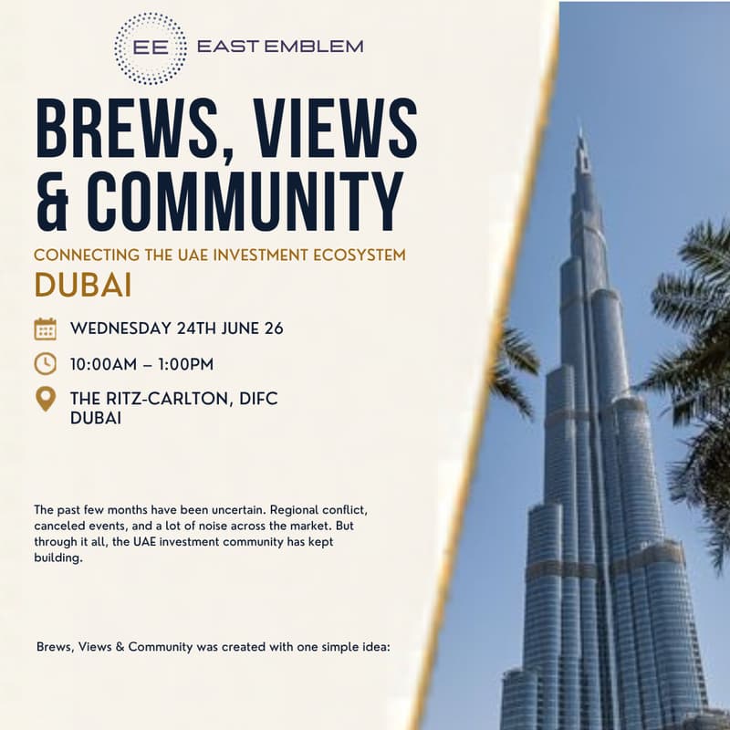 Cover Image for Brews, Views and Community 002 - Dubai June 2026