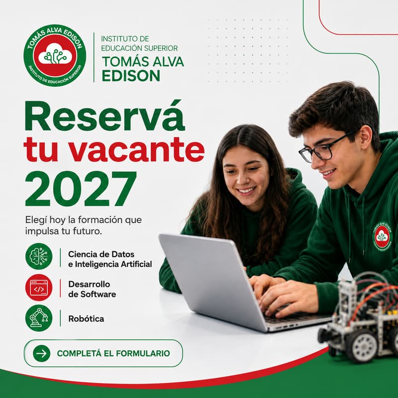 Cover Image for Reserva de vacante 2027 — IES Tomás Alva Edison