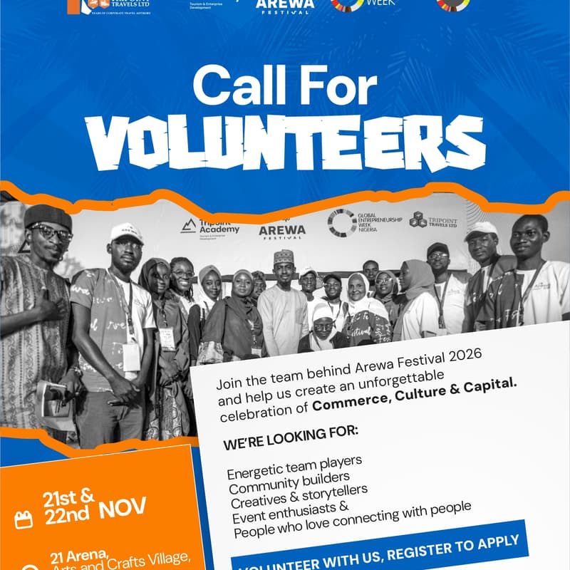 Cover Image for The Arewa Festival 2026 - Volunteer Registration