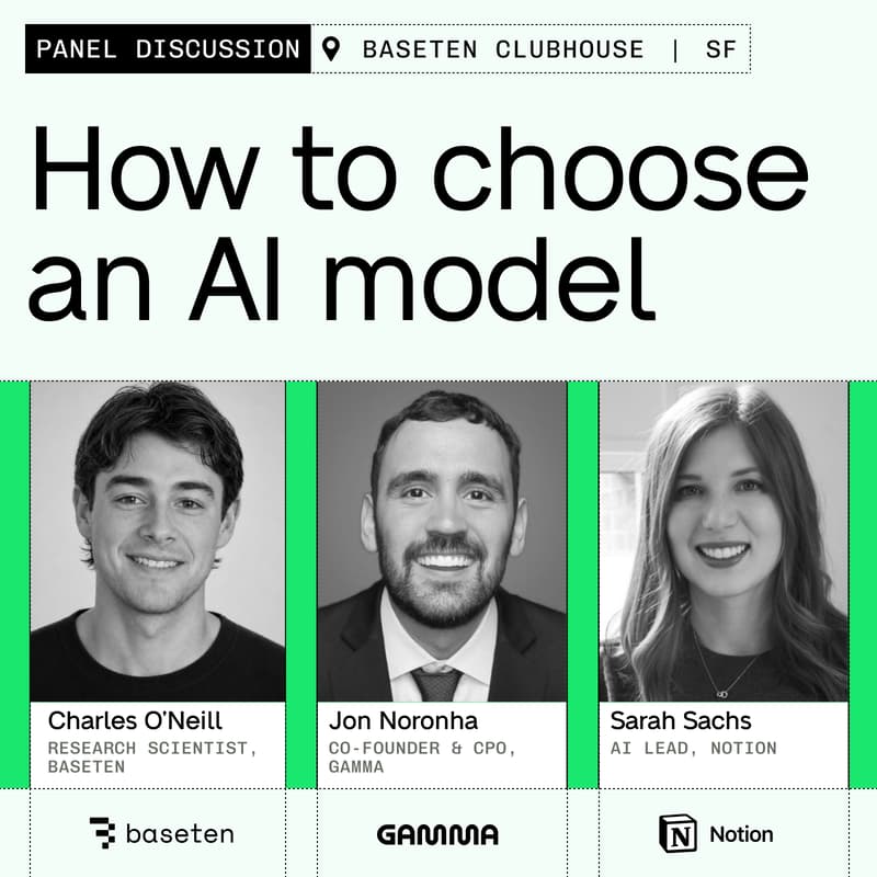 Cover Image for How to choose an AI Model with Gamma, Notion, and Baseten