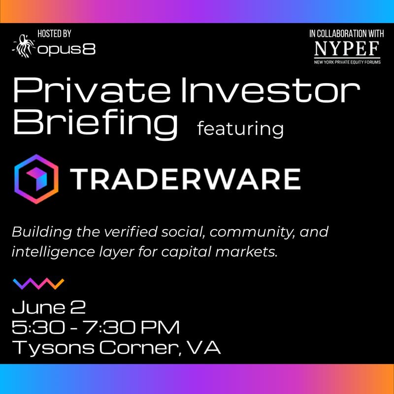 Cover Image for Traderware Private Investor Briefing - Tysons Corner