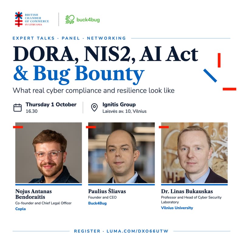 Cover Image for DORA, NIS2, AI Act & Bug Bounty: What Real Cyber Compliance & Resilience Look Like