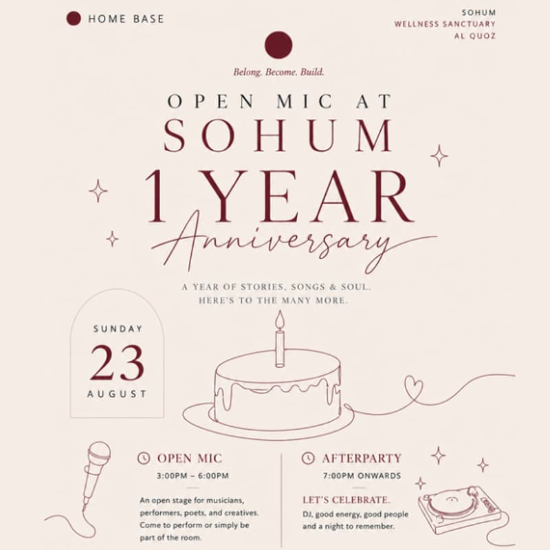 Cover Image for Sohum Open Mic 1 Year Anniversary | 23 August
