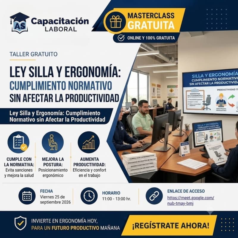 Cover Image for Ley Silla y Ergonomía: Cumplimiento Normativo sin Afectar la Productividad
