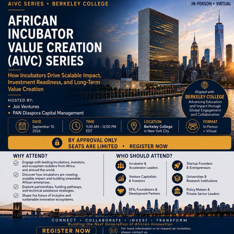 Cover Image for AFRICAN INCUBATOR VALUE CREATION (AIVC) SERIES UNGA 2026 | NEW YORK CITY
