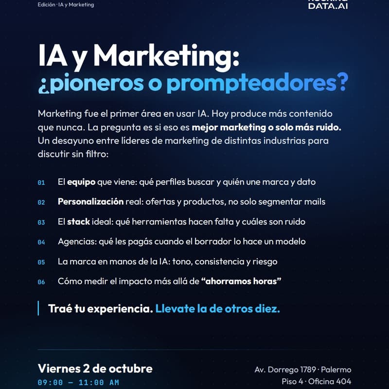 Cover Image for Desayunando con RockingData ⚡ | IA y Marketing: ¿pioneros o prompteadores?