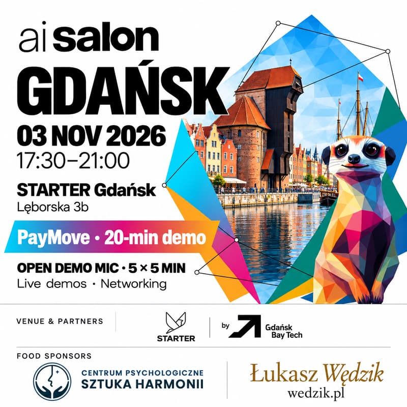 Cover Image for AI Salon Gdańsk #1 - PayMove, Live Demos & Open Demo Mic