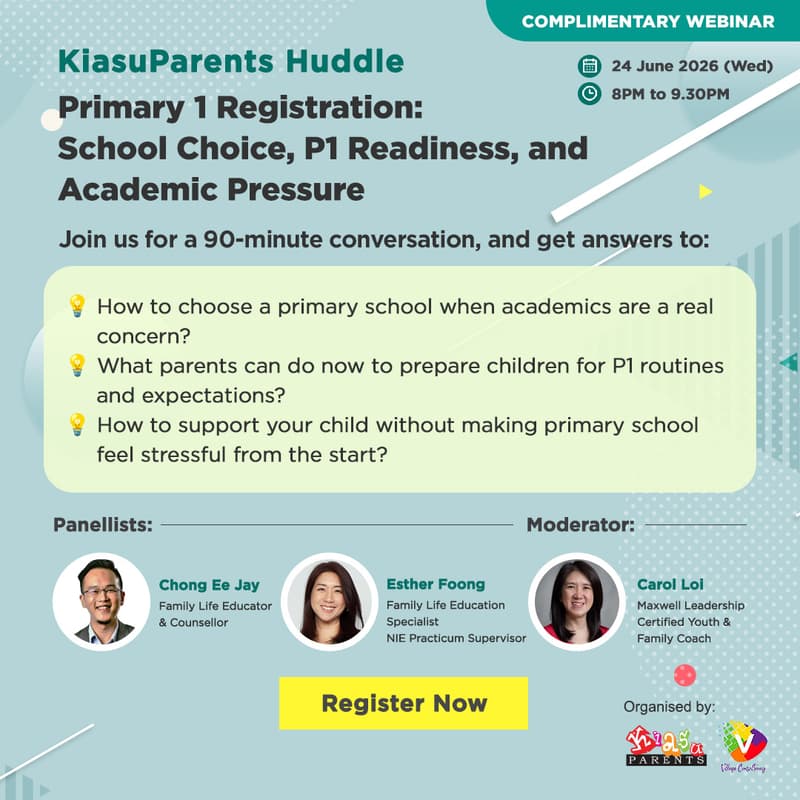 Cover Image for KiasuParents Huddle: P1 Registration