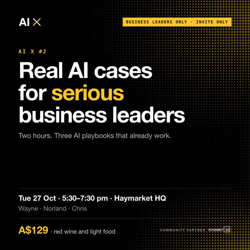 AI X #2 · Real AI cases for serious business leaders 的封面图片