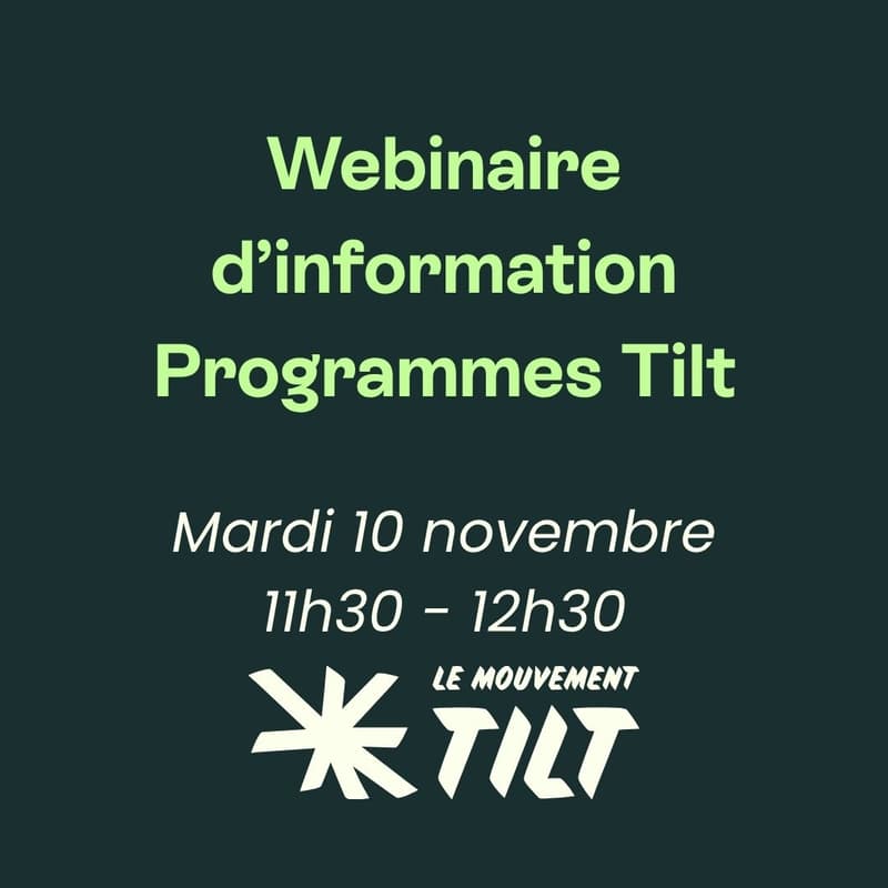 Cover Image for Webinaire d'information - Programmes Tilt'Odyssée et Tilt'Envol