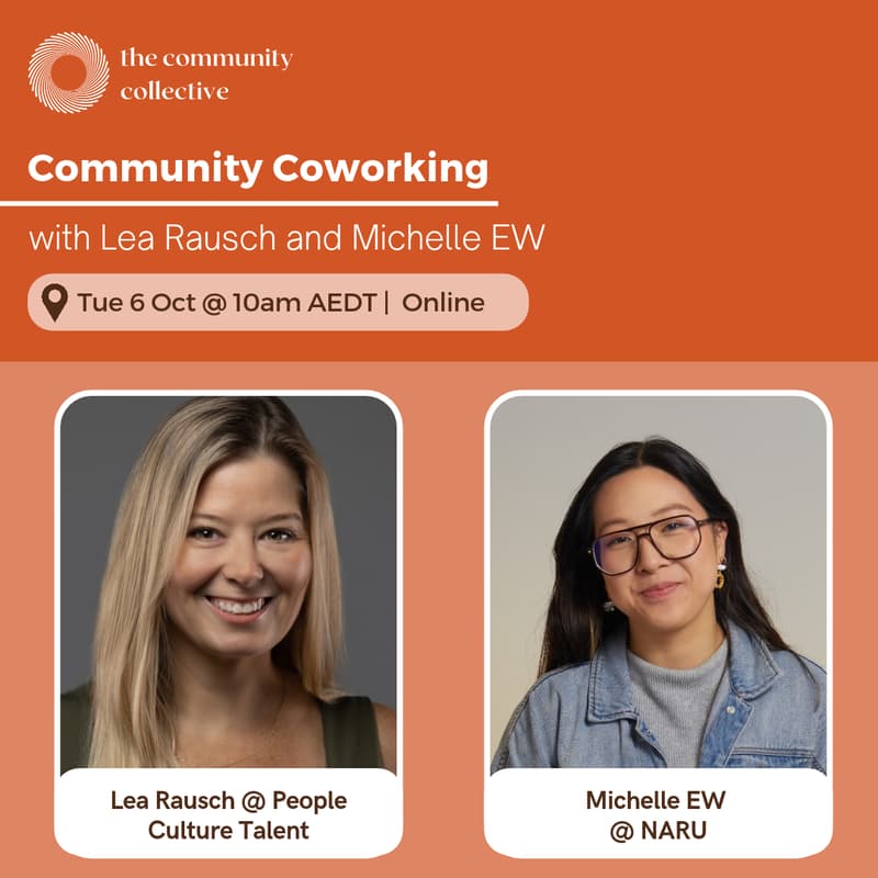 Cover Image for 🏵 Community Coworking with Lea Rausch and Michelle EW