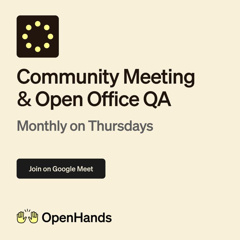 Cover Image for OpenHands Community Call - September 3rd