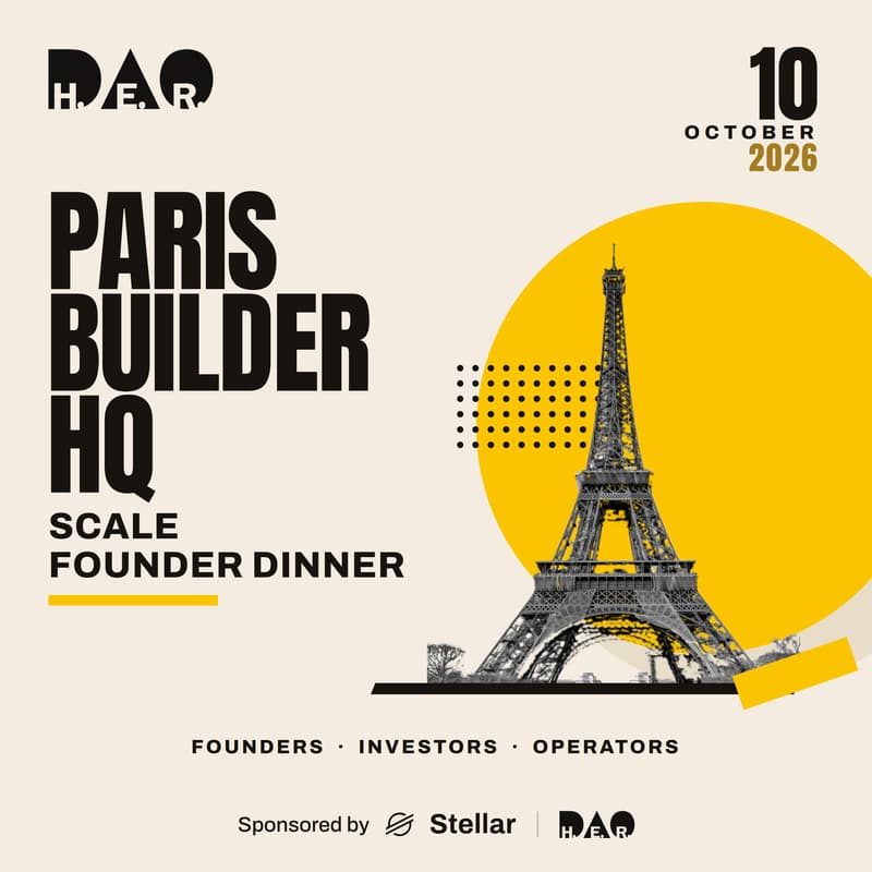 Cover Image for Paris Builder HQ:Founder Dinner powered by Stellar