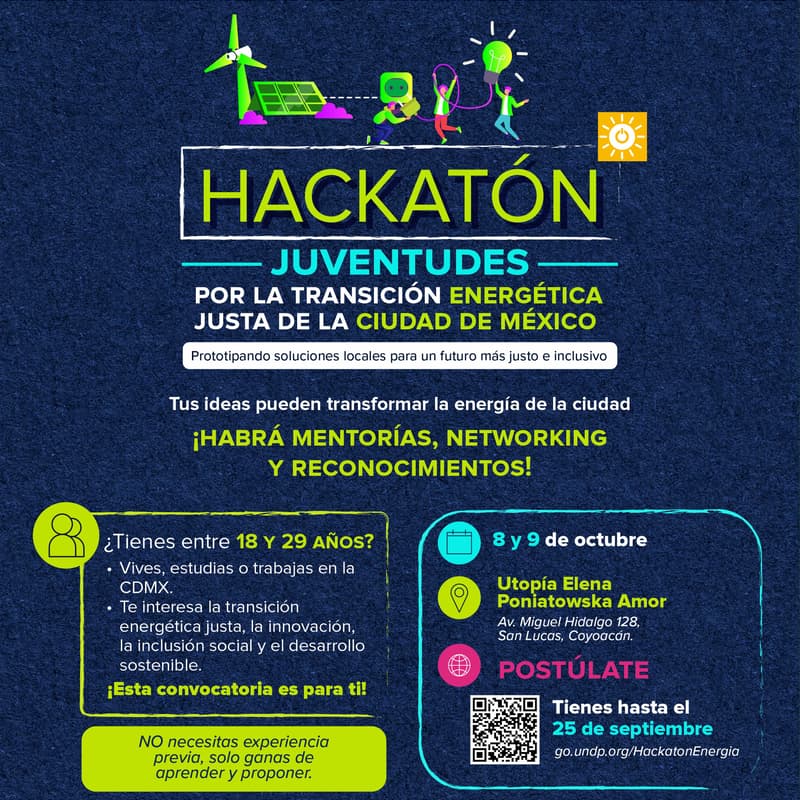 Cover Image for Hackatón: Juventudes por la Transición Energética Justa de la Ciudad de México