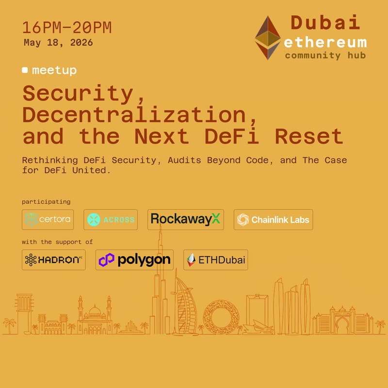 Cover Image for Dubai Ethereum Community Meetup - MENA Blockchain Week Edition