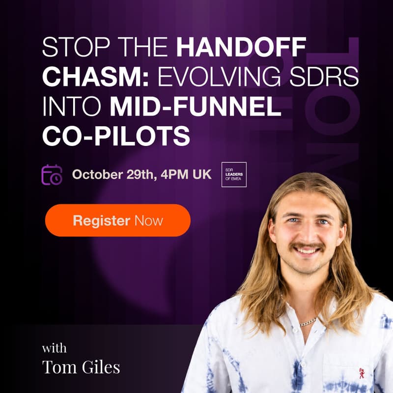 Cover Image for Stop the Handoff Chasm: Evolving SDRs into Mid-Funnel Co-Pilots