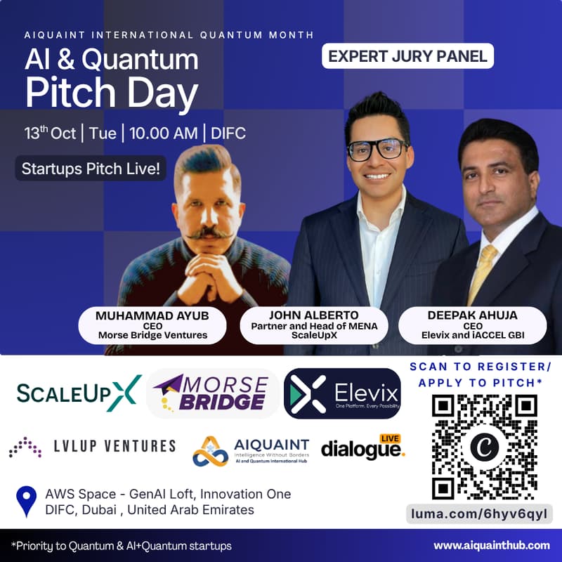 Cover Image for AI & Quantum Pitch Day (International Quantum Month)