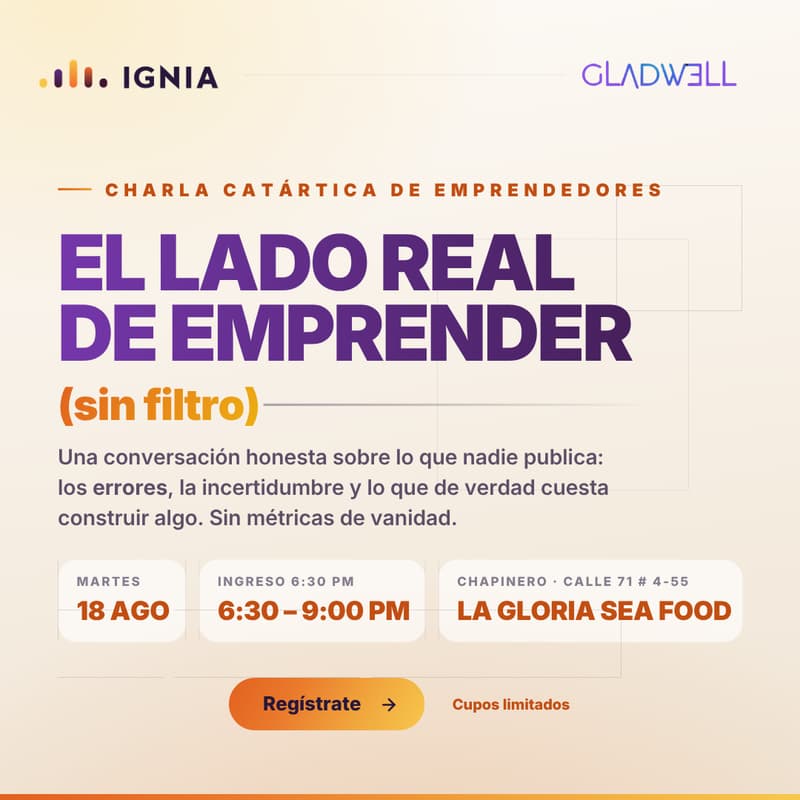 Cover Image for El Lado Real de Emprender - Charla Catártica de Emprendedores