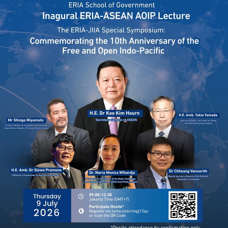 Cover Image for Inaugural ERIA-ASEAN AOIP Lecture and The ERIA-JIIA FOIP-AOIP Special Symposium