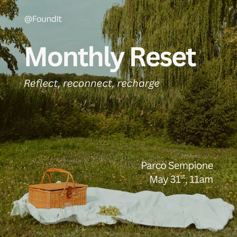 Cover Image for Monthly Reset Picnic - Reflect, Reconnect, Recharge