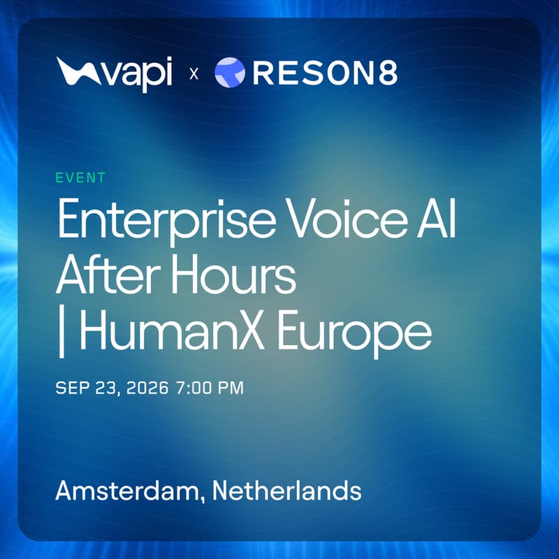 Cover Image for Enterprise voice AI after hours | HumanX Amsterdam