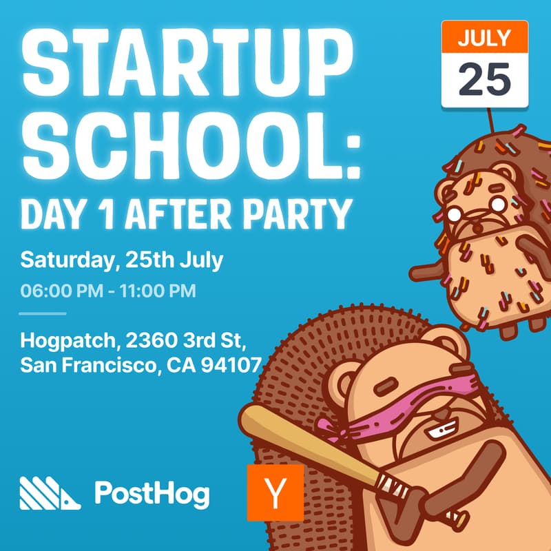 Cover Image for PostHog After Party @ Startup School '26 Day 1