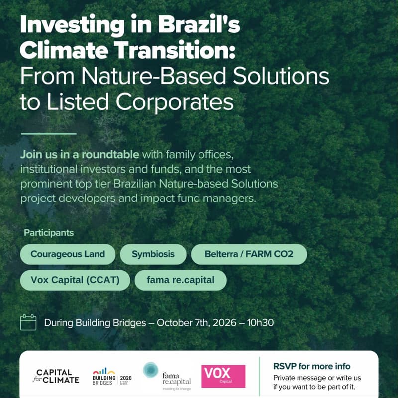 Cover Image for Investing in Brazil's Climate Transition: From Nature-Based Solutions to Listed Corporates