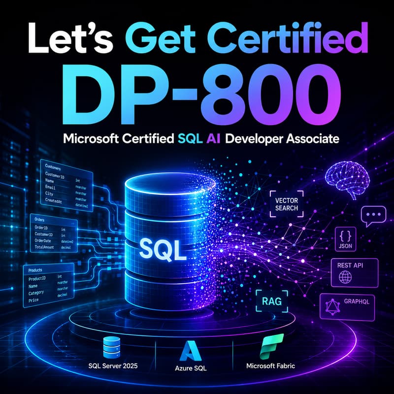 Cover Image for Let's Get Certified: DP-800 - Microsoft Certified SQL AI Developer Associate