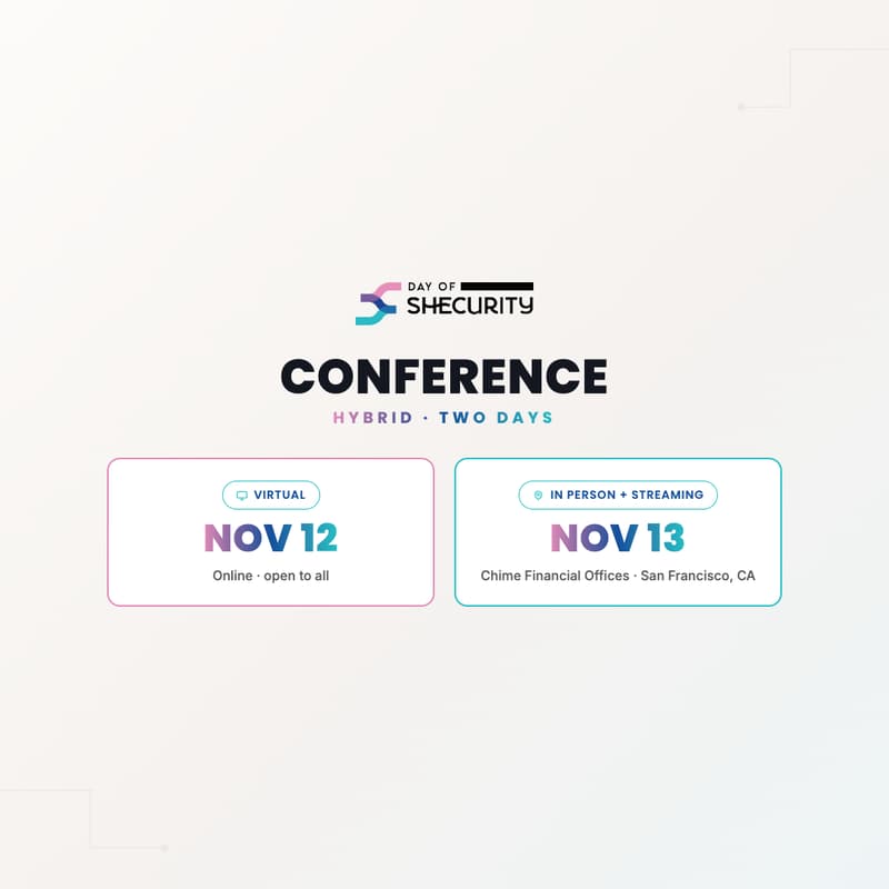 Cover Image for Day of Shecurity Conference 2026 - San Francisco & Virtual