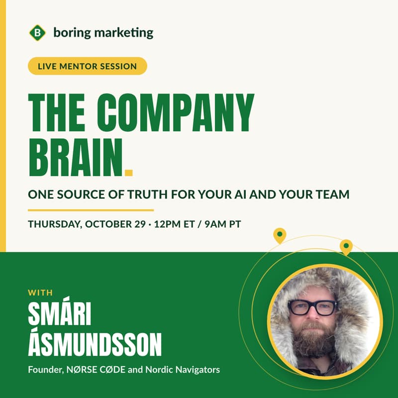 Cover Image for The Company Brain: One Source of Truth for Your AI and Your Team