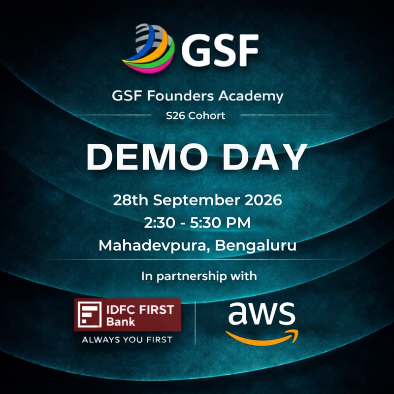 Cover Image for GSF S26 Bangalore Demo Day Investor Registration