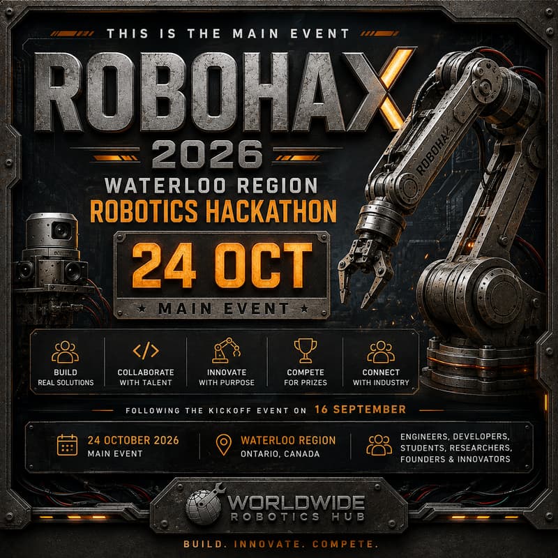 Cover Image for ROBOHAX 2026 - Waterloo Region Robotics Hackathon Competition Event