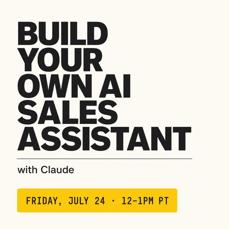 Cover Image for Build your own AI sales assistant with Claude