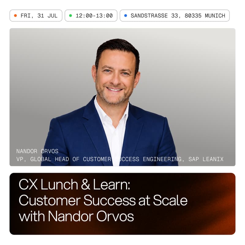 Cover Image for CX Lunch & Learn: Customer Success at Scale with Nandor Orvos