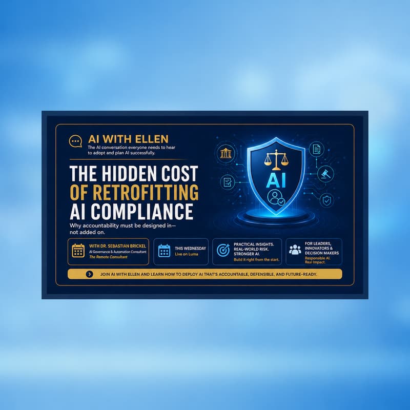 Cover Image for AI With Ellen - The Hidden Cost of Retrofitting AI Compliance