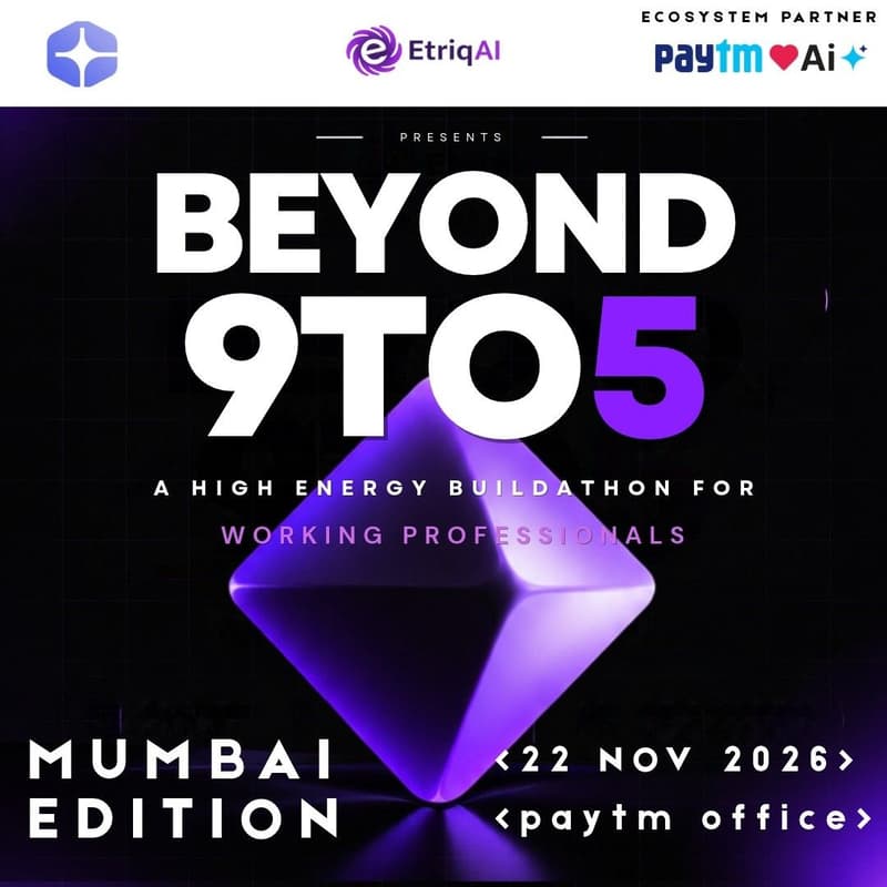 Cover Image for BEYOND 9TO5 - BUILDATHON| MUMBAI | 22 Nov 2026