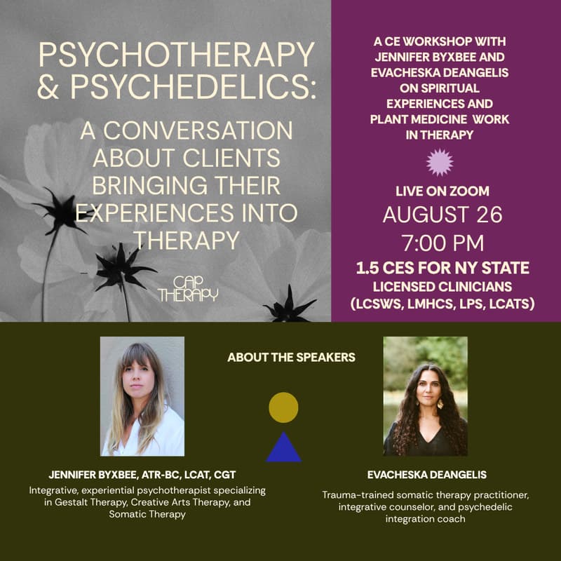 Cover Image for Psychotherapy and Psychedelics: A Conversation and Q&A 1.5 CEUs