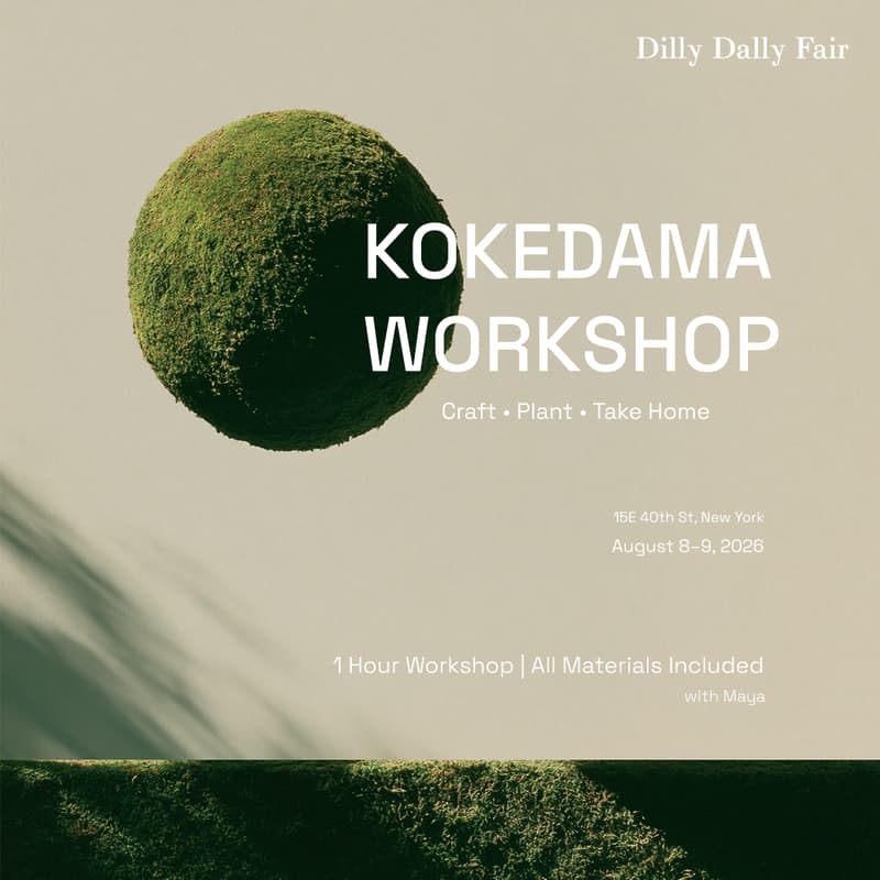 Cover Image for Kokedama Workshop 1 - Maya Li x Dilly Dally Fair