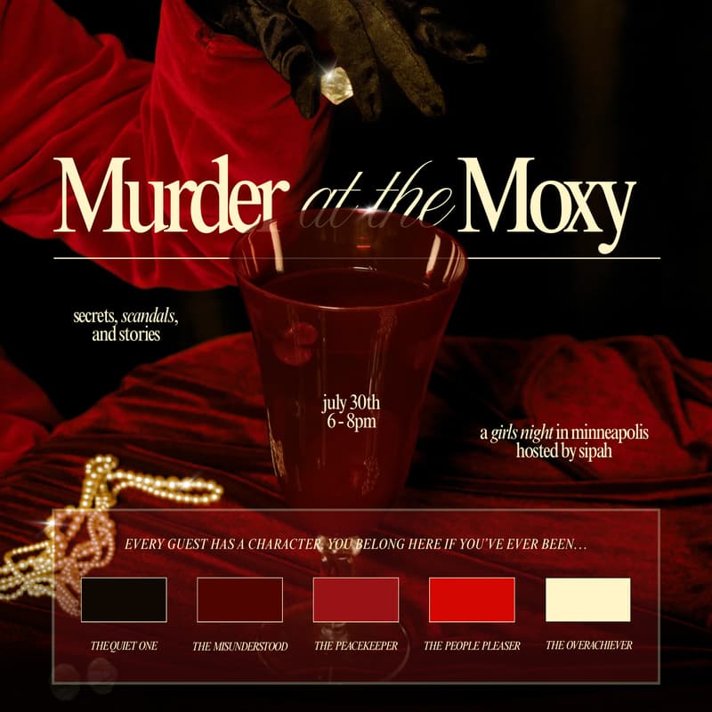 Cover Image for murder at the moxy: secrets, scandals, & stories with the girls
