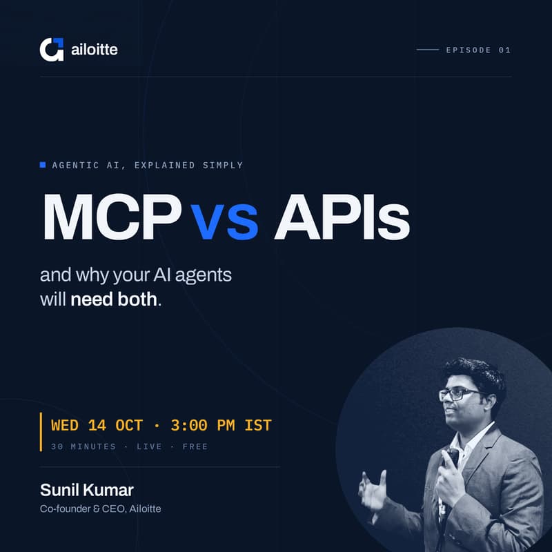 Cover Image for Agentic AI, Explained Simply | Ep 1: MCP vs APIs, and why your AI agents will need both