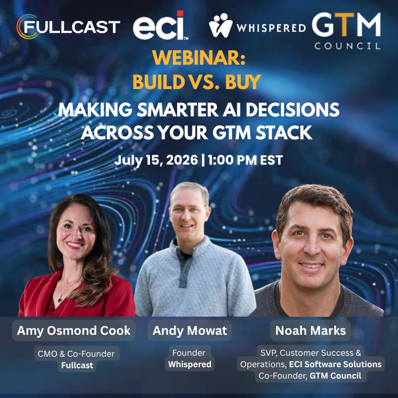 Cover Image for Webinar: Build vs. Buy: Making Smarter AI Decisions Across Your GTM Stack