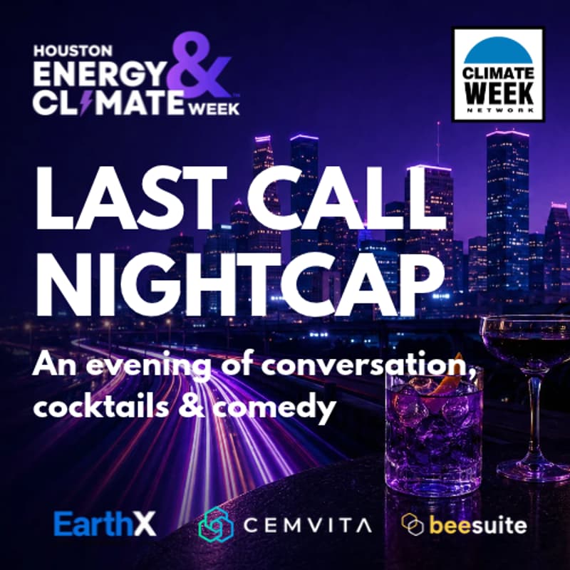 Cover Image for Houston Energy & Climate Week NIGHTCAP Cocktails & Comedy with EarthX, Cemvita & The Bee Suite