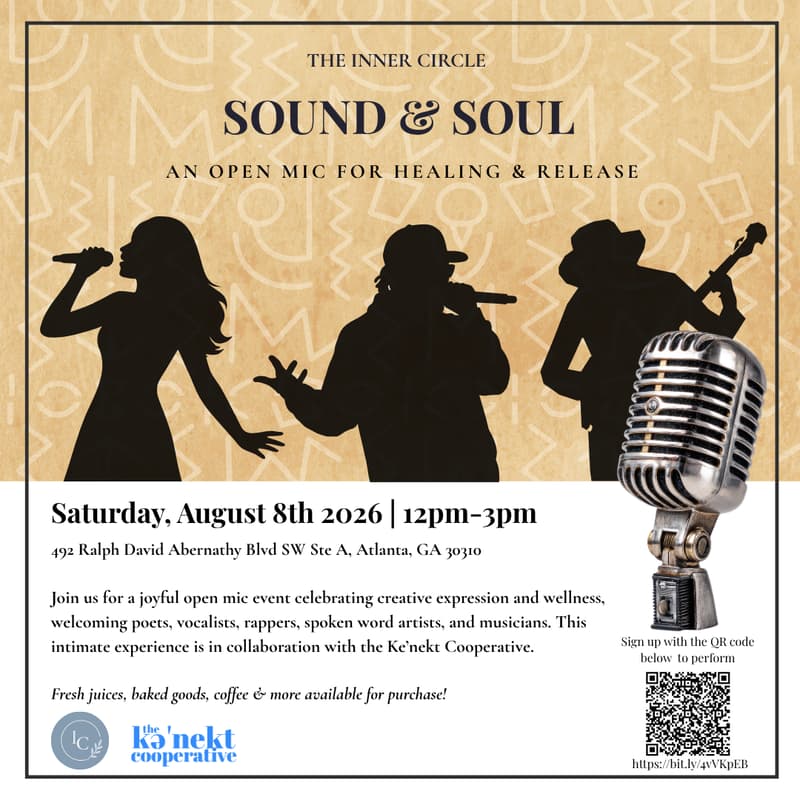 Cover Image for The Inner Circle: Sound & Soul | An Open Mic for Healing & Release