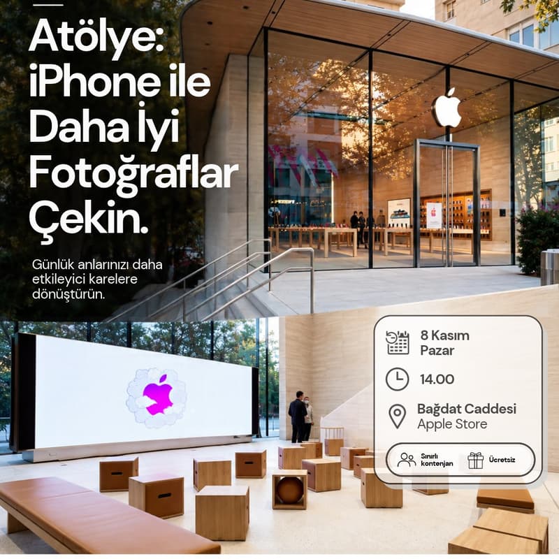 Cover Image for Mezunlarla iPhone ile Daha İyi Fotoğraflar Çekin Atölyesi