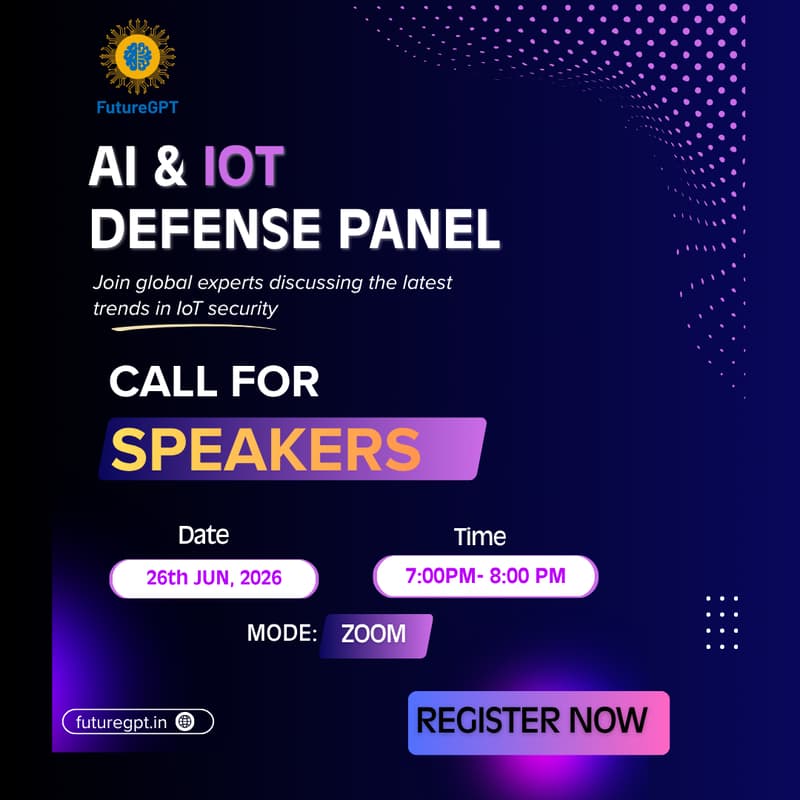 Cover Image for FutureGPT ONLINE JUNE EVENT (AI & IOT DEFENCE PANEL)