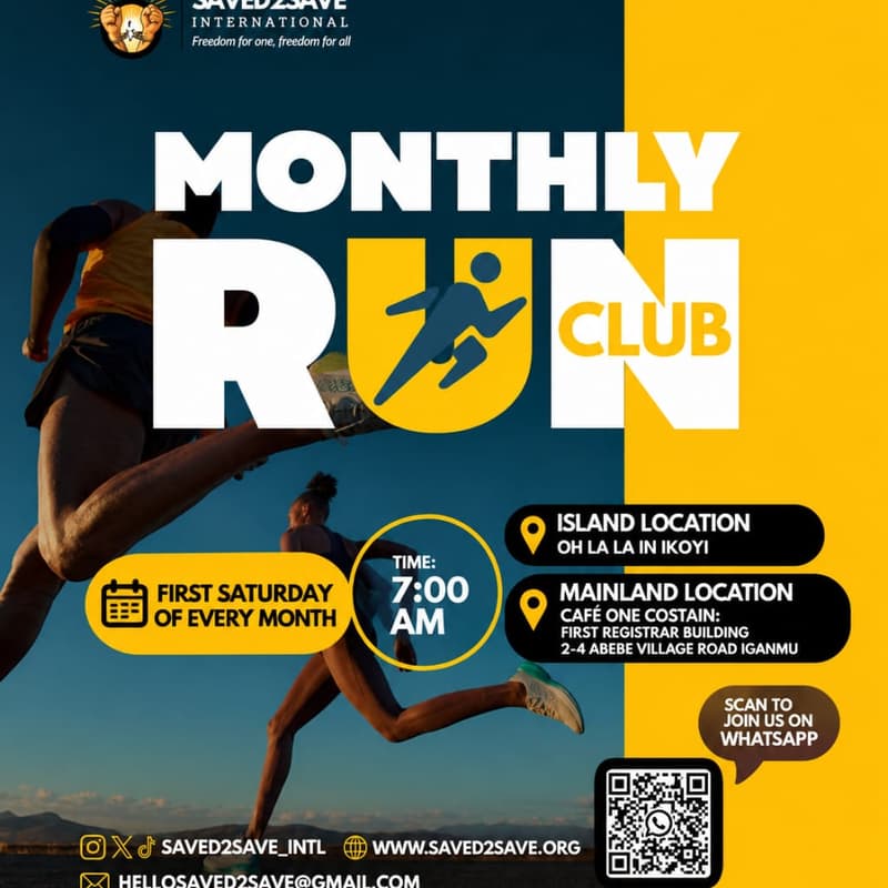 Cover Image for Saved2Save Monthly Run Club