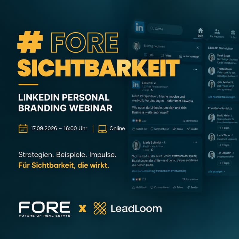 Cover Image for FORE X LEADLOOM - LinkedIn Personal Branding Webinar