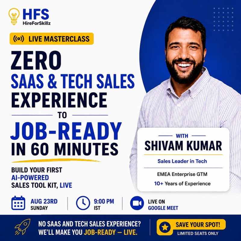 Cover Image for Zero SaaS Sales Experience to Job-Ready in 60 Minutes