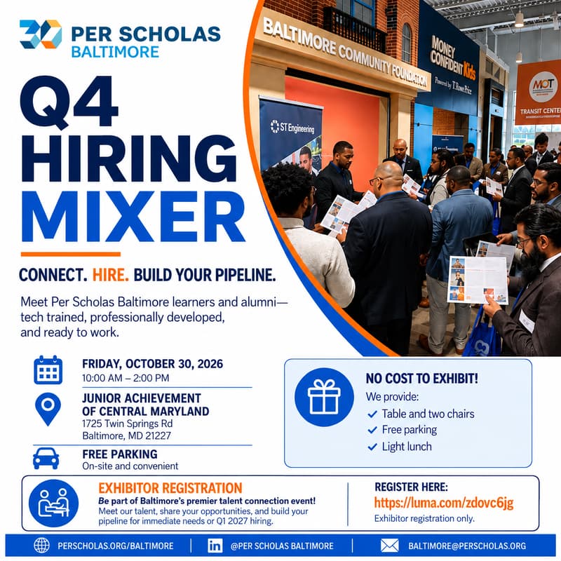 Cover Image for Per Scholas Baltimore's Q4 Hiring Mixer - Exhibitor Registration