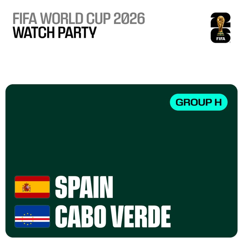 Cover Image for World Cup Watch Party:Spain vs Capa Verde